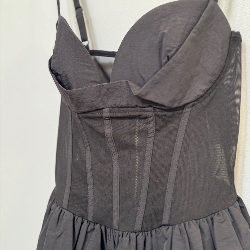 Forever 21 Sexy Little Black Strapless Bustier Dress With Tulle Medium